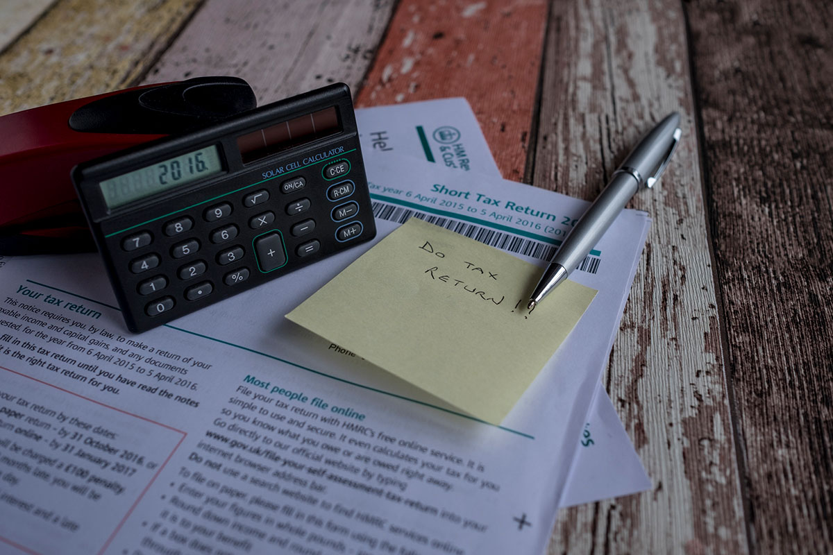 Self Assessment tax return documents prepared by a bookkeeper in Doncaster